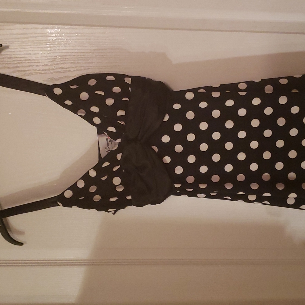 Black & White thin strp Dress